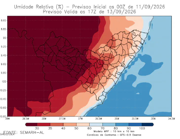 Baixa umidade do ar atinge níveis críticos e acende sinal de risco em municípios do interior